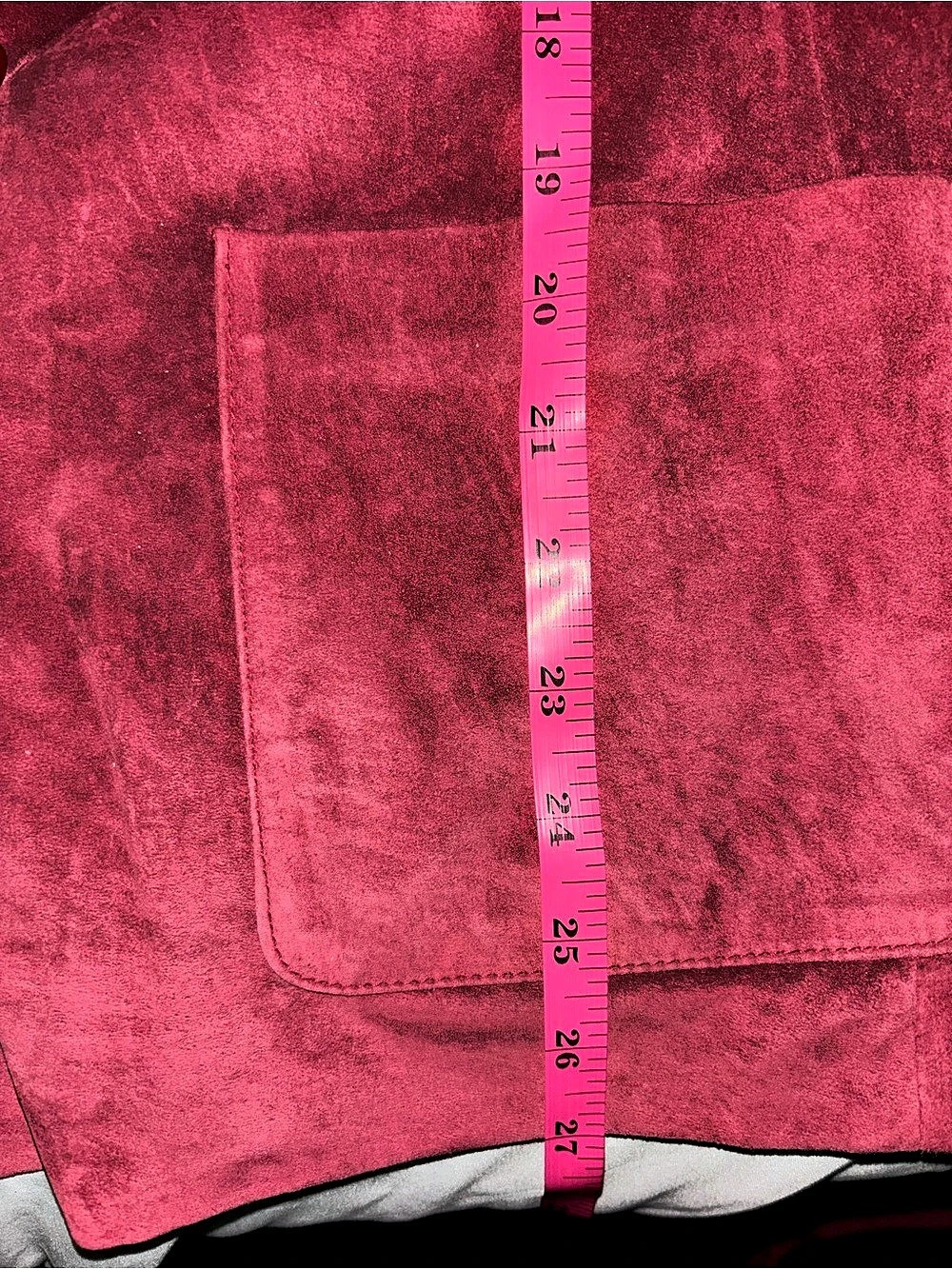 Style & Co Burgundy Genuine Leather Blazer Jacket XL 90s Y2K - Picture 5 of 5